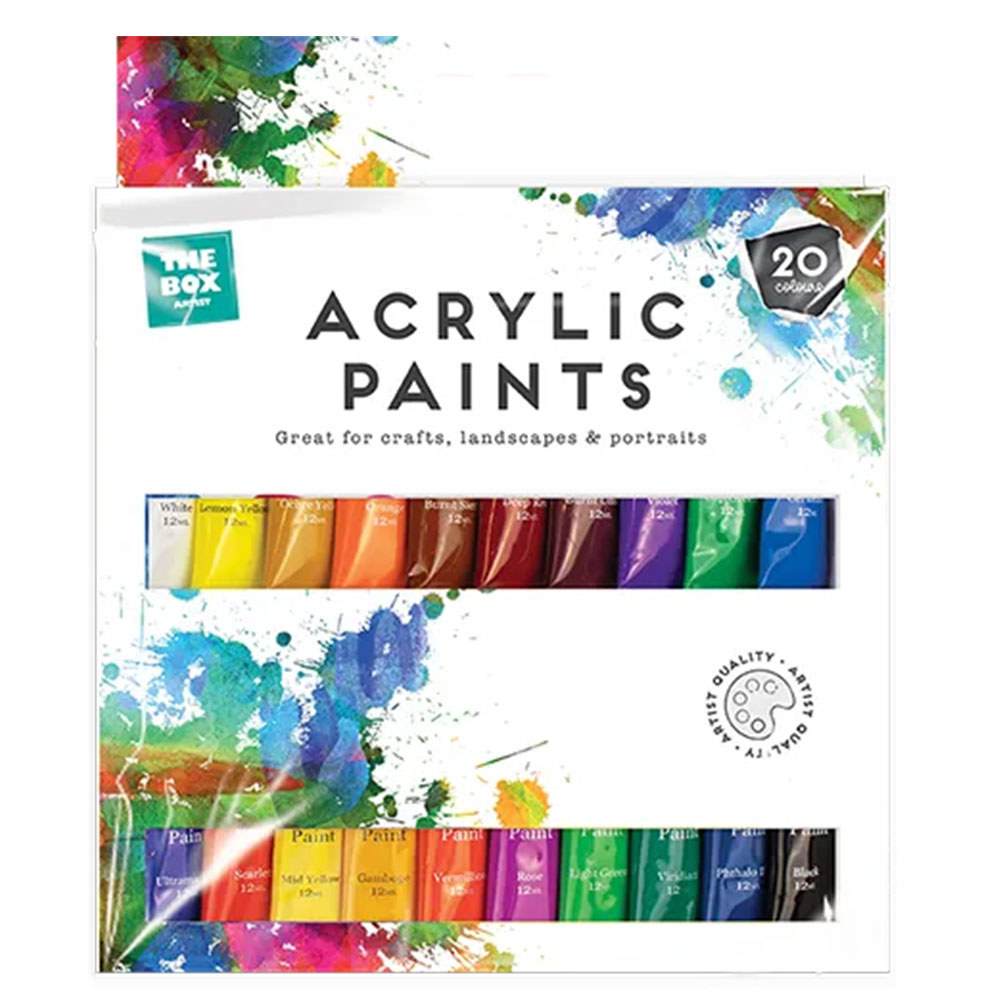 The Box Artist Acrylic Paint Set - 20Pack  - £7.99 delivered