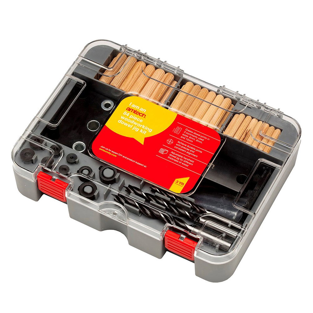 Amtech 84 Piece Woodworking Dowel Jig Kit - £16.99 delivered