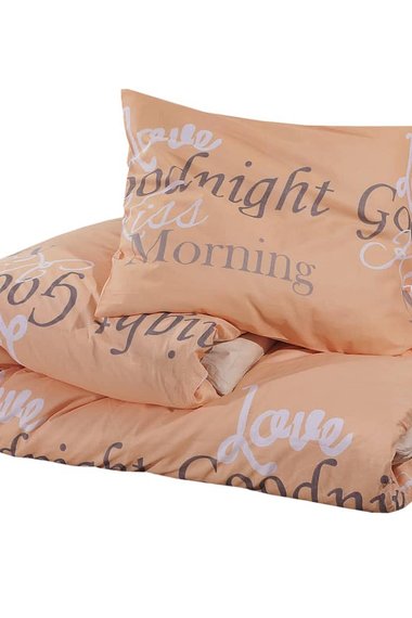 Elegant Duvet Cover Set Pink 140x200 cm Cotton