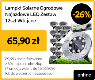Lampki Solarne Ogrodowe Najazdowe LED Zestaw 12szt Wbijane Gruntowe Dysk GARDLOV