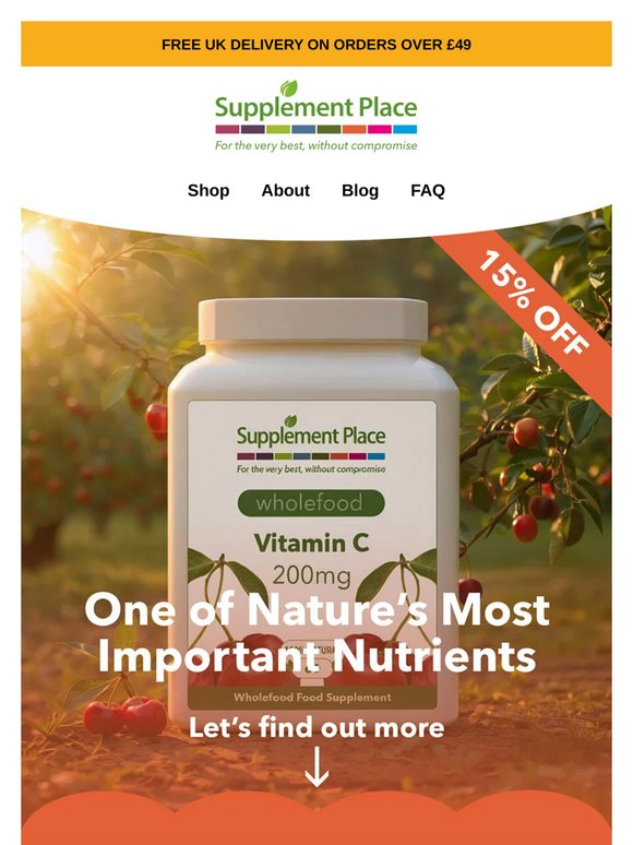 15% Off Wholefood Vitamin C