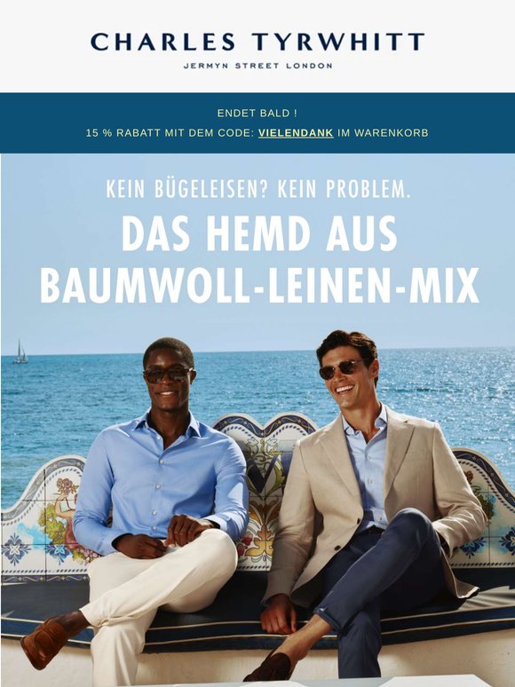 15 % RABATT Baumwoll-Leinen Hemden