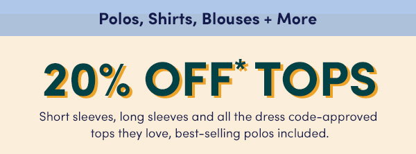 20% off tops