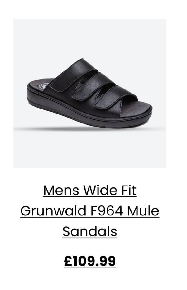 Mens Wide Fit Grunwald F964 Mule Sandals £109.99