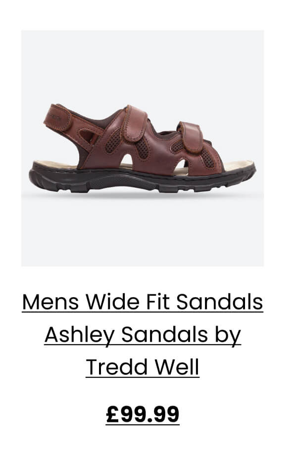 Mens Wide Fit Sandals Ashley Sandals by Tredd Well £99.99