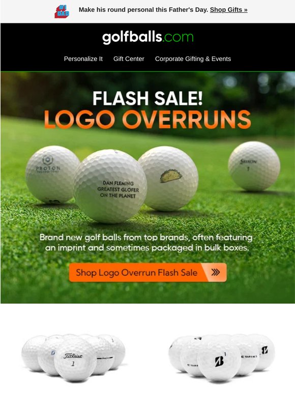 Overruns Flash Sale ⚡ Titleist 2025 Pro V1 $42.99, TaylorMade 2024 TP5 $37.99 + much more
