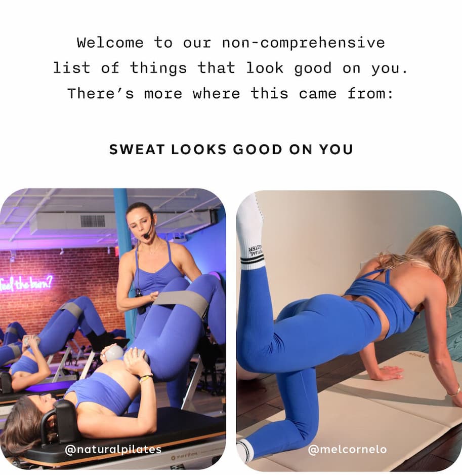 SWEAT LOOOKS GOOD ON YOU