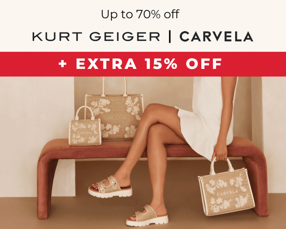 KURT GEIGER & CARVELA UP TO 70% OFF + EXTRA 15% OFF