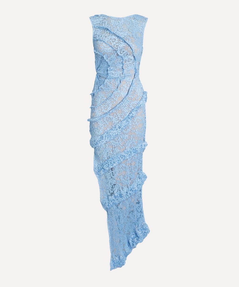 Georgia Hardinge Blue Spiral Floor-Length Dress