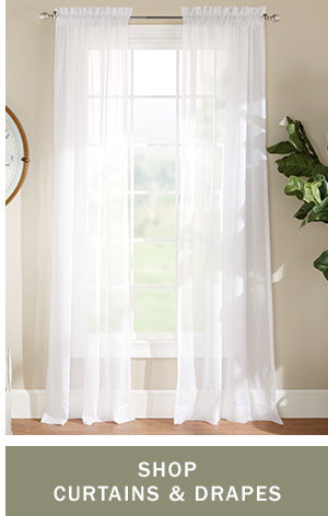 Shop Curtains & Drapes. Cotton Voile Semi-Sheer Rod Pocket Curtains