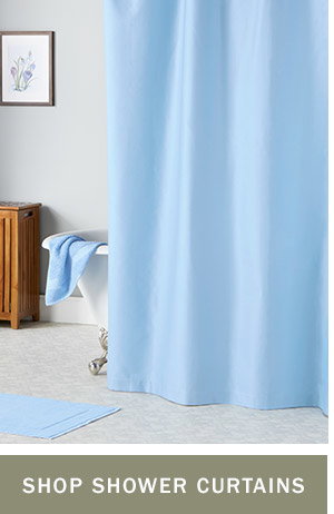 Shop Shower Curtains. Stay-Dry Water-Repellent Cotton Shower Curtain