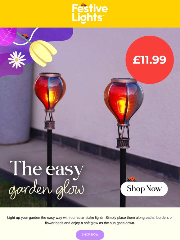 Solar stake lights for your garden