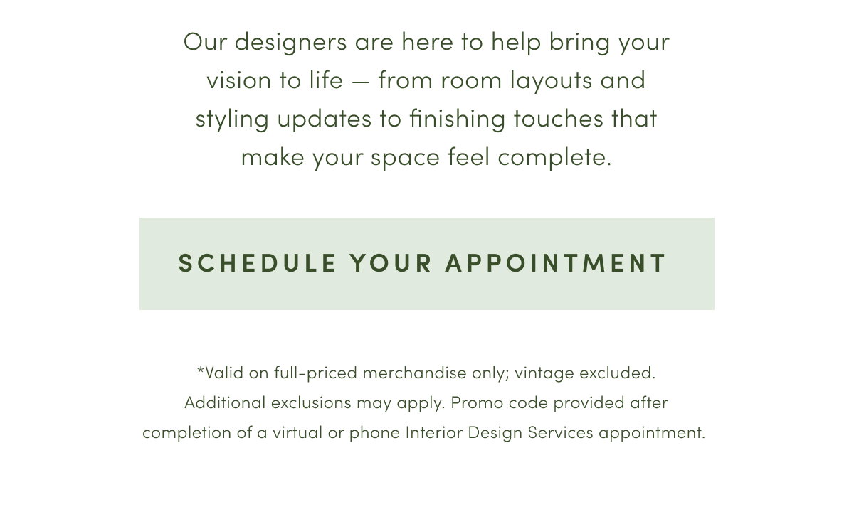 Book an Interior Design Services Appointment