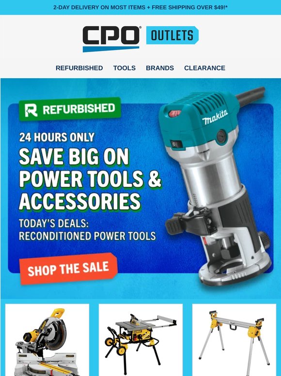 24 Hour Offer Revealed: Up to 60% off Factory Certified Reconditioned Tools