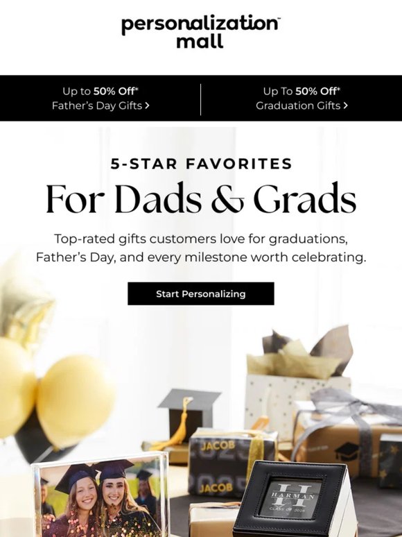 Up to 50% Off for Dads and Grads