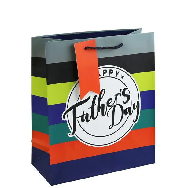 Image of Father's Day Stripes Medium Gift Bag