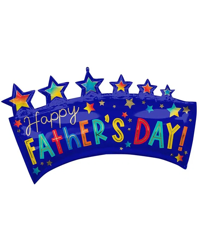 Image of Happy Father's Day Banner Supershape Balloon - 34