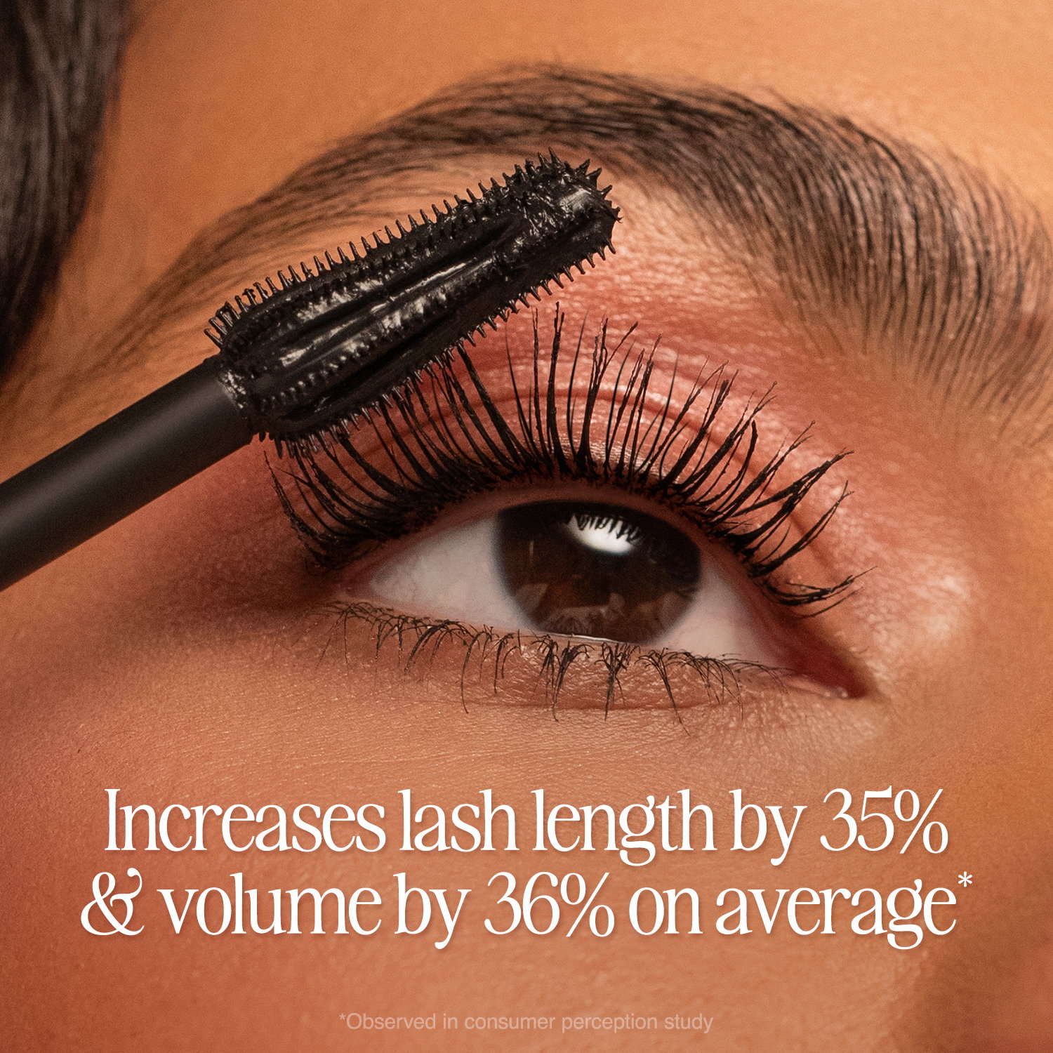 Increases lash length by 35% & volume by 36% on average