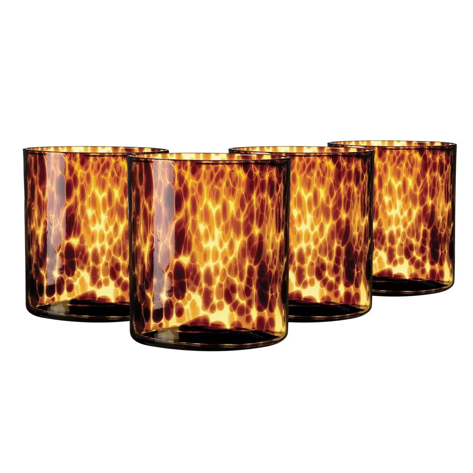 Image of Tortoise Double Old Fashioned Glasses - Set of four