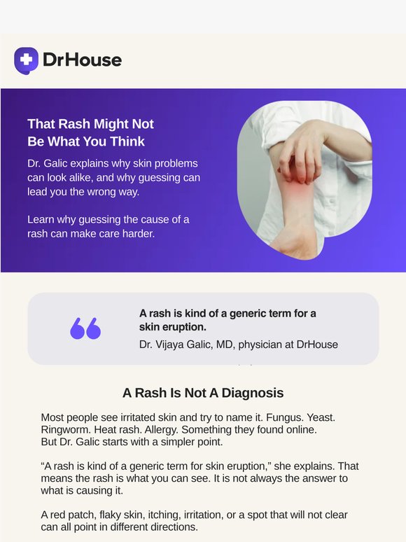 Dr. Galic: That Rash Might Not Be What You Think