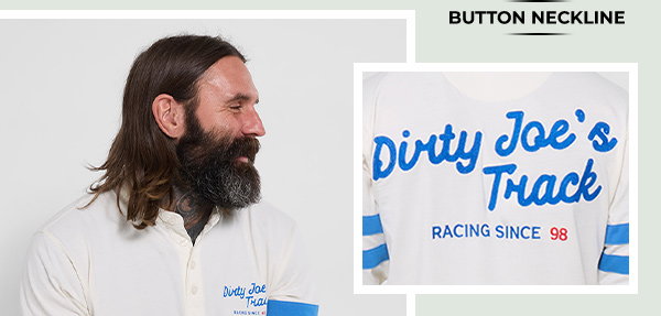 Retro Ride Embroidered Henley