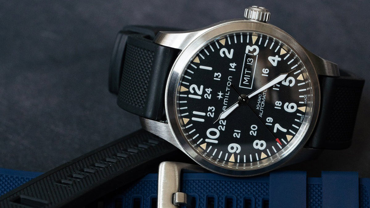 Navy   Blue   Elite   FKM   Rubber   Watch   Band