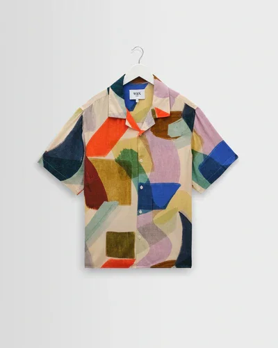 Didcot - Multicolour Painted Shapes Short-Sleeve Shirt