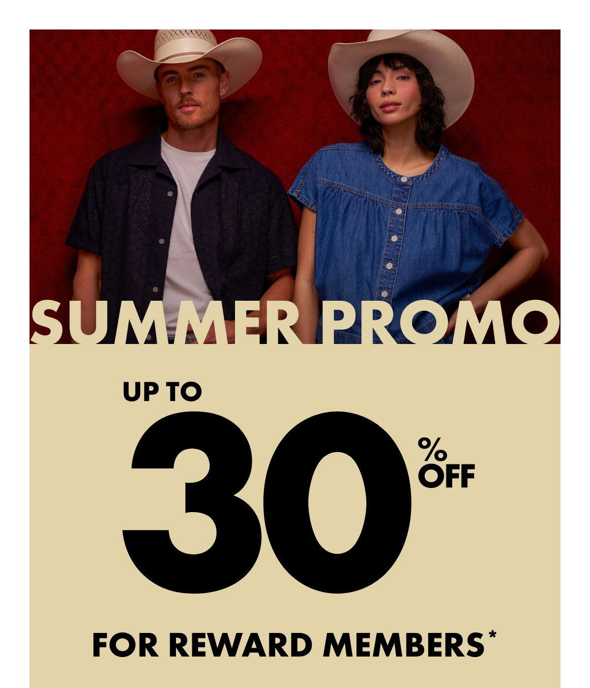 Up to 30% off for Reward Members*
