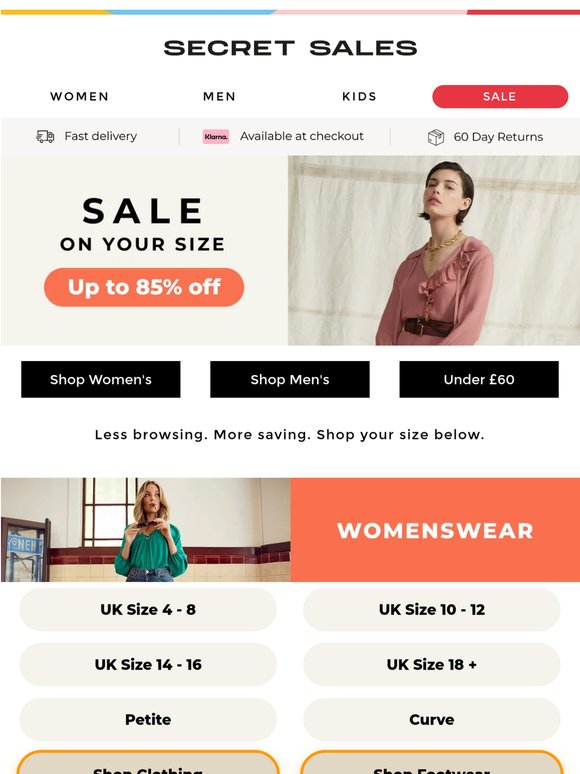 Up to 85% Off Your Size 🎯