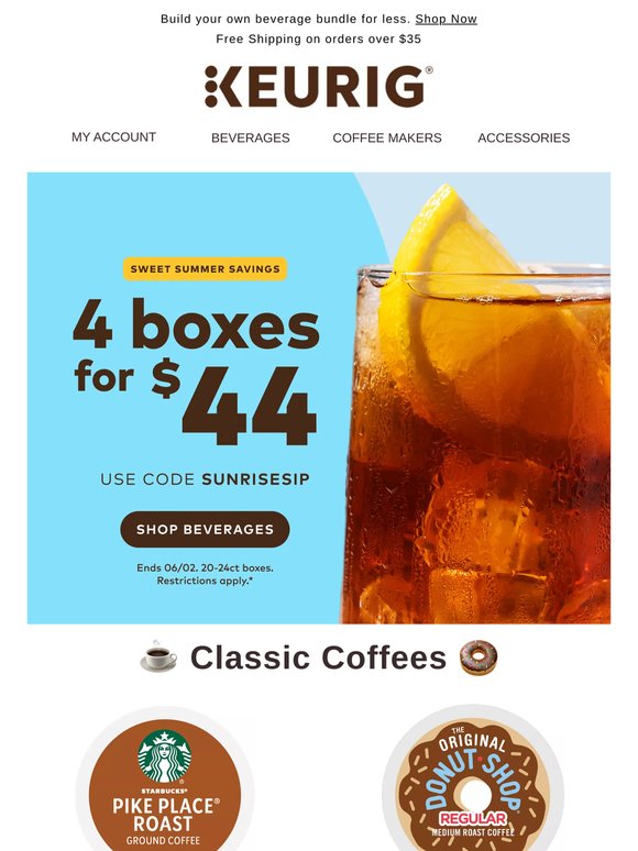 Don’t wait to caffeinate — 4 boxes for $44 ends today