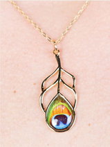 Peacock Feather Necklace
