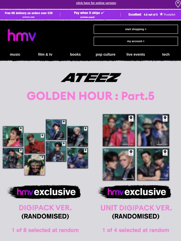 ATEEZ GOLDEN HOUR : Part.5 🫰 exclusive@hmv 🫰