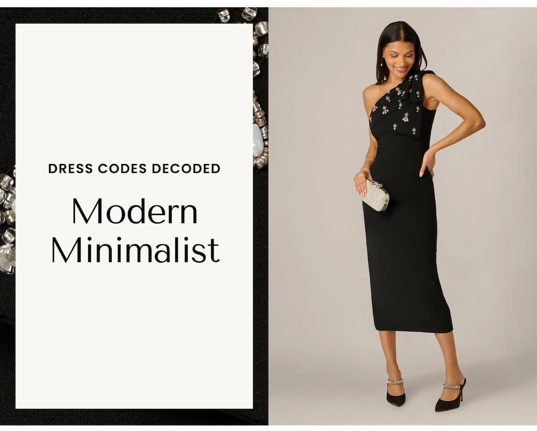 Pearly Beaded Bow Shoulder Midi Dress In Black