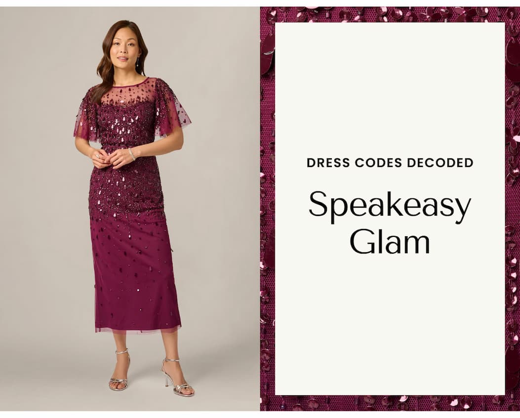 Flutter Sleeve Sequin Beaded Midi Dress In Bordeaux