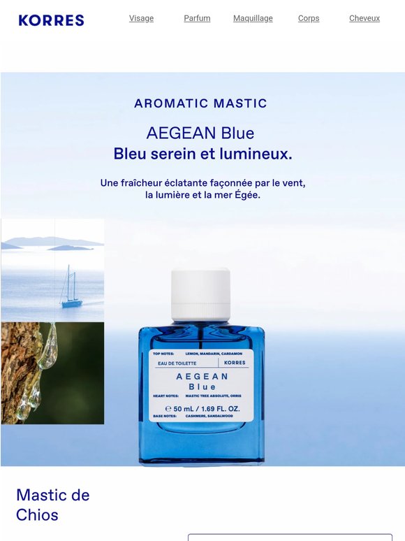 Aegean Blue, la fraîcheur aromatique de la mer Égée 🌊