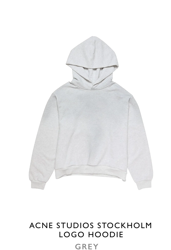 Acne Studios Stockholm Logo Hoodie in Grey