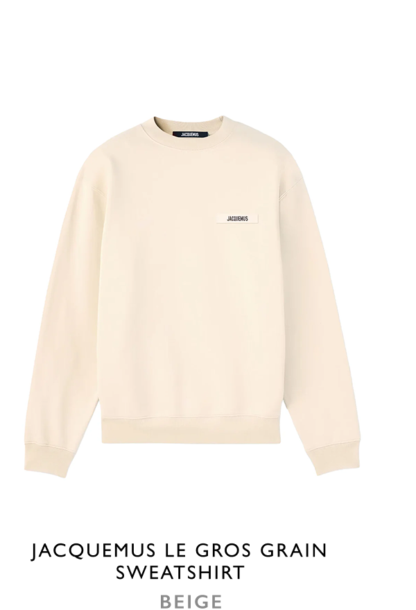 Jacquemus Le Gros Grain Sweatshirt in Beige