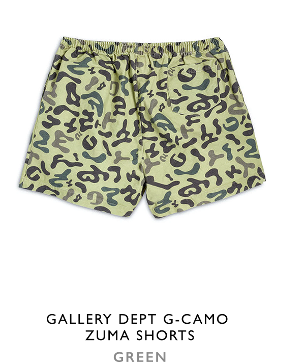 Gallery Dept G-Camo Zuma Shorts in Green