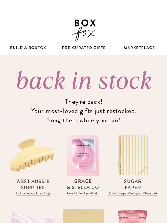 Back in Stock & Ready to Shop