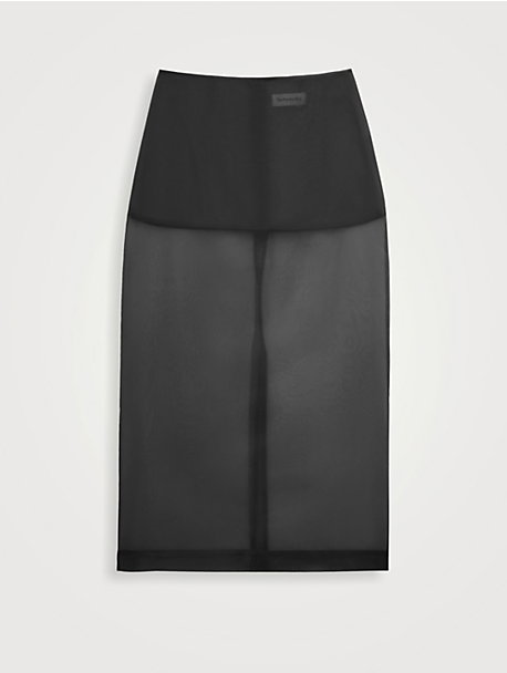 Peri Sheer Organza Midi Skirt