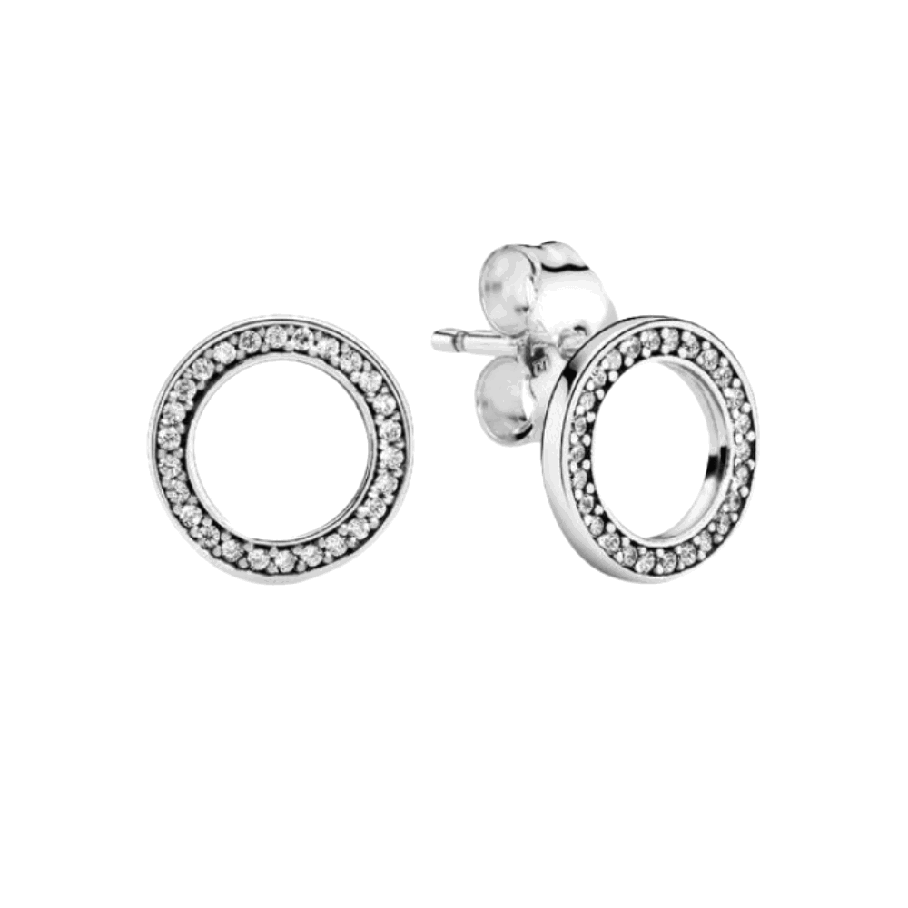 Pandora Sparkling Circle Stud Earrings