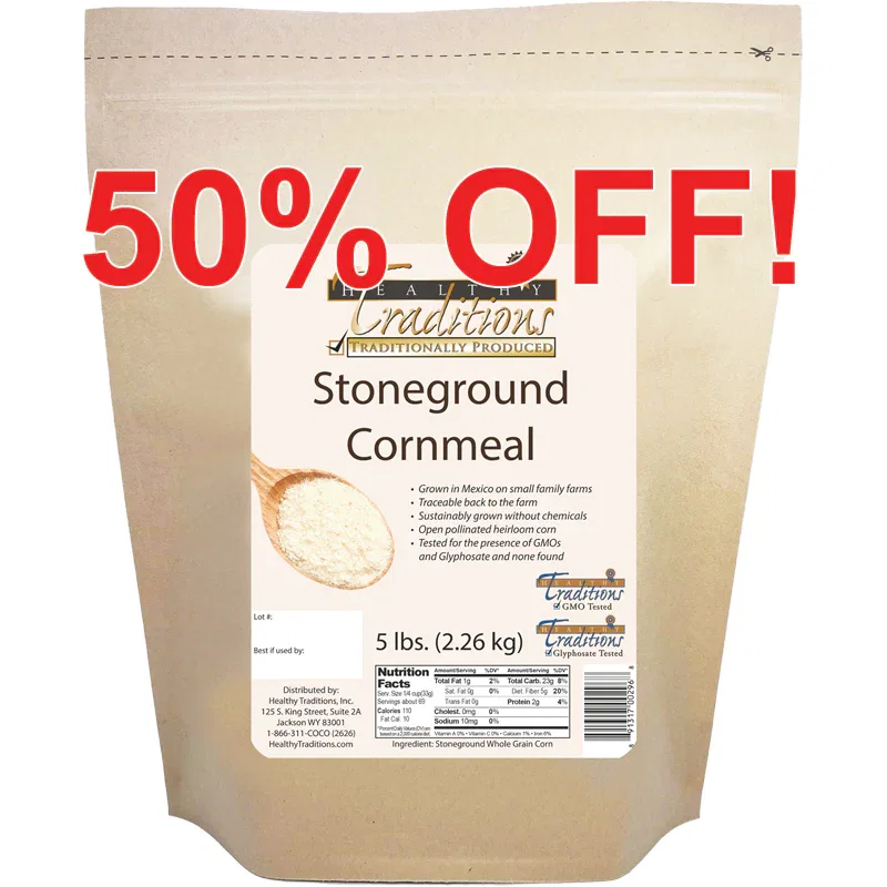 Image of GMO-tested Cónico Cremoso Cornmeal - 5 lb. Bag