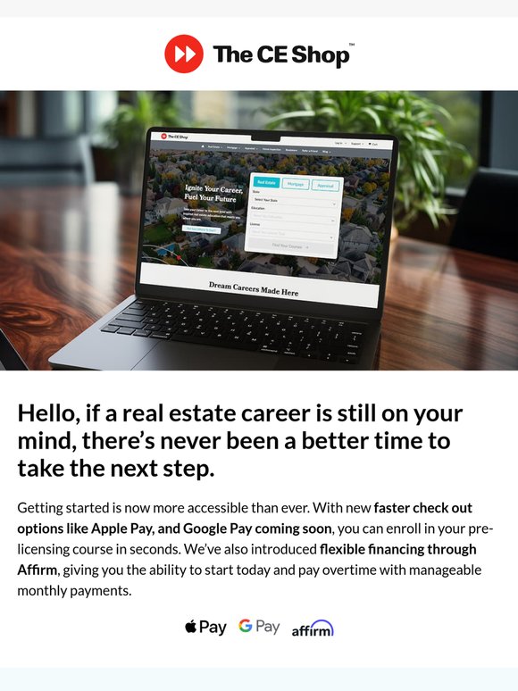 Start Now. Pay Over Time.