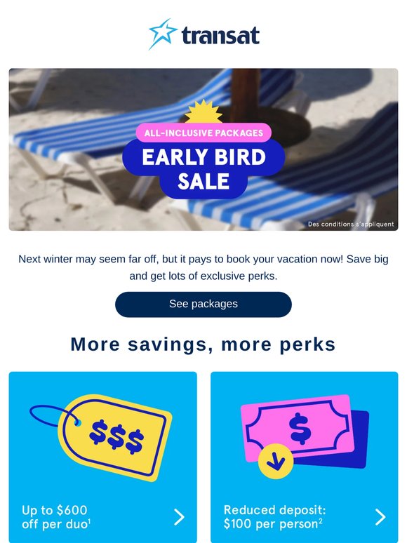 Early birds get more!