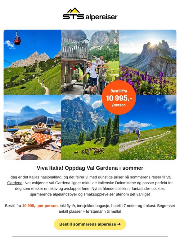 Viva Italia! Gunstige priser til Val Gardena i sommer 🌷✨