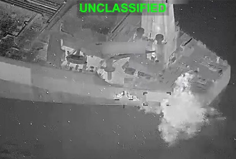 US fires Hellfire missile at tanker heading toward Iran