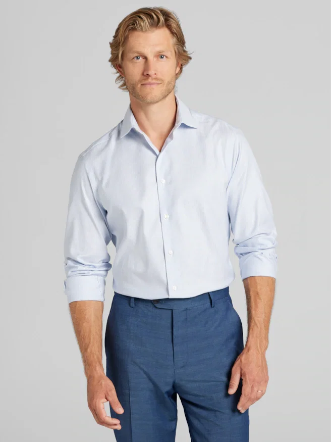 Awearness Kenneth Cole Slim Fit Stripe Dress Shirt