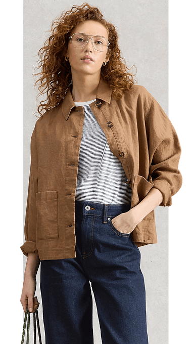 Shop Eden Collared Denim Jacket