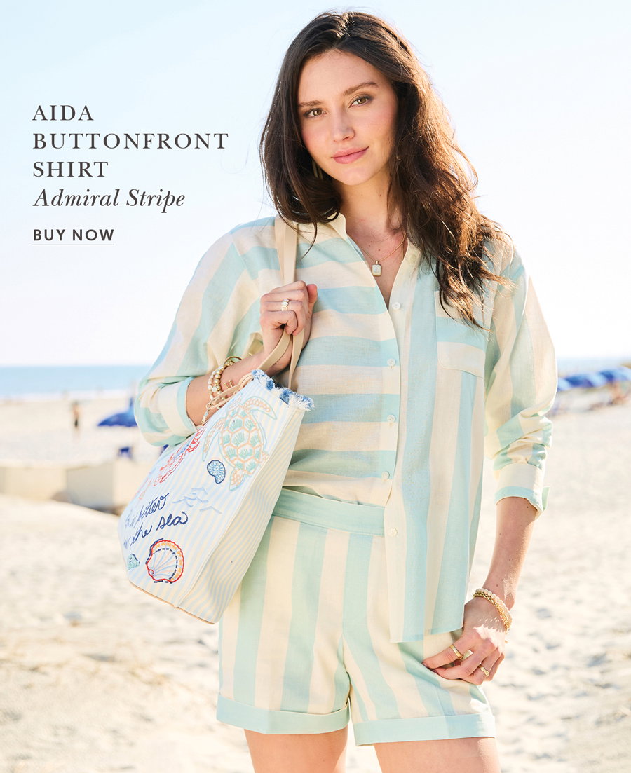Aida Buttonfront Shirt Admiral Stripe