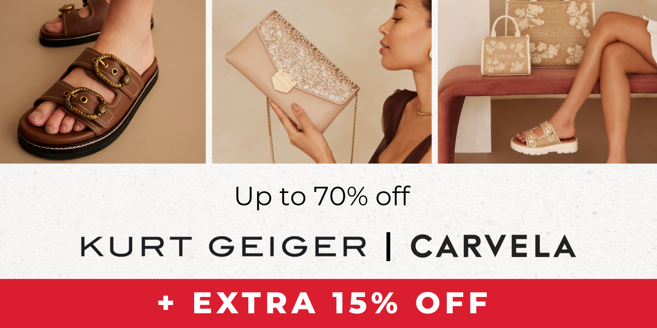 KURT GEIGER & CARVELA UP TO 70% OFF + EXTRA 15% OFF
